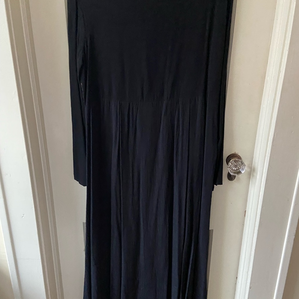 Vintage CW High-Waisted Crepe/Rayon Midi Dress. Sz Large